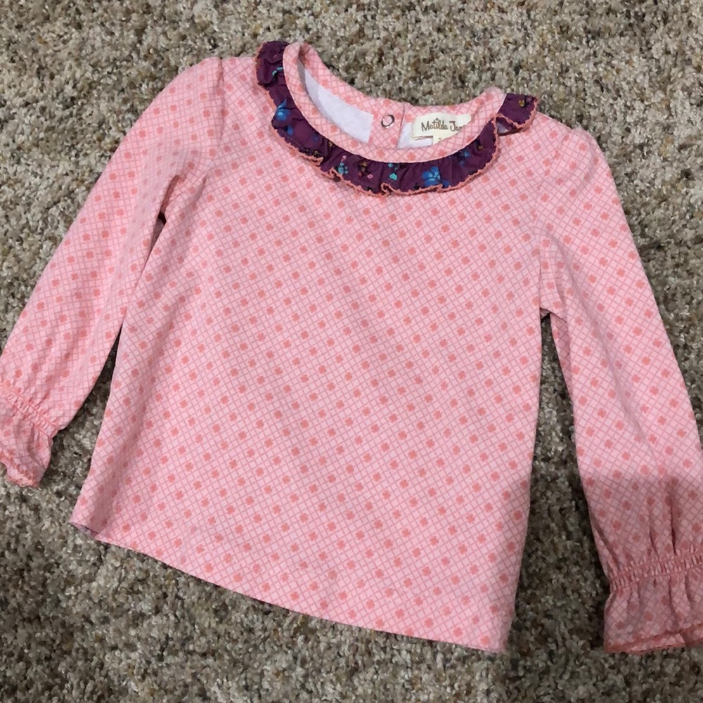 Matilda Jane pink printed long sleeve top